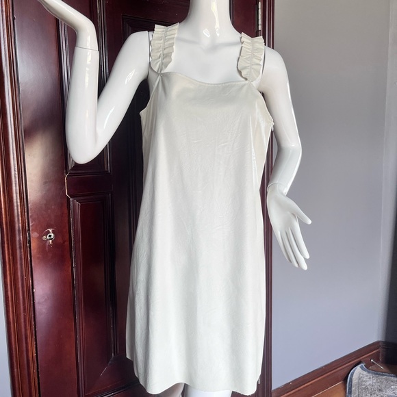 NWT Zara white leathery dress sz M - Picture 1 of 8